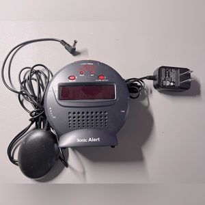 Sonic alert alarm clock with bed shaker
